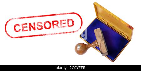 Timbre CENSURÉ en caoutchouc Banque D'Images