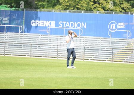 Oliver Kreuzer KSC Geschäftsführer Sport mit Christian Eichner Trainer karlsruher SC Banque D'Images