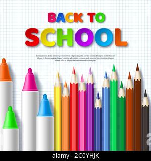 Retour à la conception typographique de l'école. Illustration de Vecteur