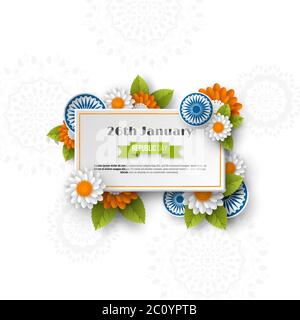 Bannière de la République indienne. Illustration de Vecteur