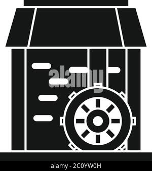 Icône de roue du moulin à eau. Illustration simple de l'icône vecteur de roue du moulin à eau pour la conception de la bande isolée sur fond blanc Illustration de Vecteur