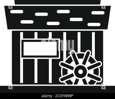 Icône du moulin à eau de ferme. Illustration simple de l'icône vecteur du moulin à eau de ferme pour la conception de sites Web isolée sur fond blanc Illustration de Vecteur