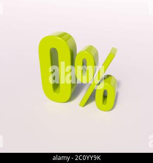 Signe de pourcentage, 0 % Banque D'Images