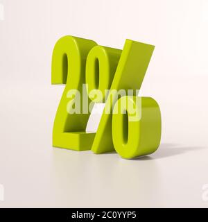 Signe de pourcentage, 2 pour cent Banque D'Images
