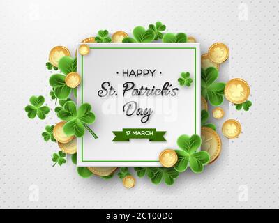St Patrick salutation jour de vacances design. Illustration de Vecteur
