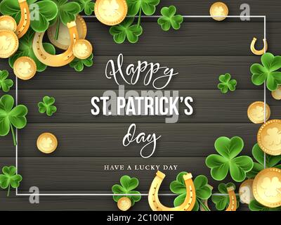 St Patrick salutation jour de vacances design. Illustration de Vecteur