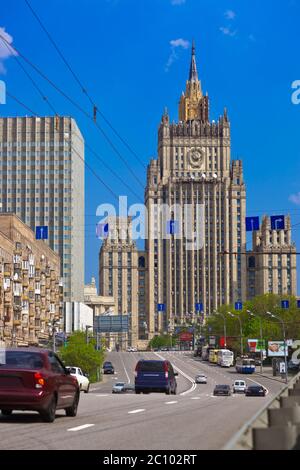 Le célèbre gratte-ciel de Staline Ministère des affaires étrangères de la Russie - Moscou Banque D'Images