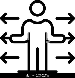 Icône de vendeur affilié, style de contour Illustration de Vecteur