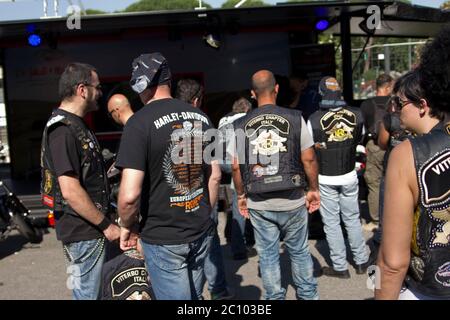 Célébration du 110e anniversaire de la Harley Davidson, Rome, Italie, 15 juin 2013 Banque D'Images