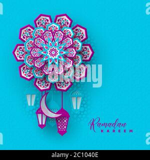 Ramadan Kareem arrière-plan de vacances. Illustration de Vecteur