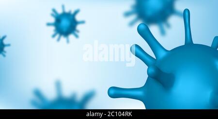 Vecteur 3d virus abstrait, bactéries. Illustration de Vecteur