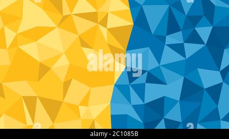 Abstract vector orange bleu de lowploly de triangles arrière-plan pour les utiliser dans la conception Banque D'Images