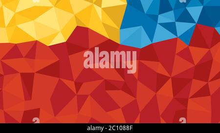 Résumé rouge bleu orange vector de lowploly de triangles arrière-plan pour les utiliser dans la conception Banque D'Images