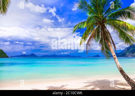 Magnifique paysage idyllique de la nature - plage tropicale d'El Nido. Palawan Island , Philippines Banque D'Images