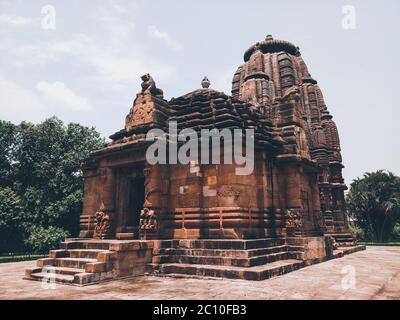 Temple Raja Rani, situé dans la vieille ville de Bhubaneswar, Odisha est l'une des attractions touristiques. Il est ouvert toute l'année. Banque D'Images