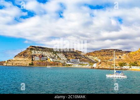 Baie pittoresque de l'océan Atlantique près de la plage de Tauro (en espagnol: Playa de Tauro), Puerto Rico de Gran Canaria, Gran Canaria Island, Spa Banque D'Images