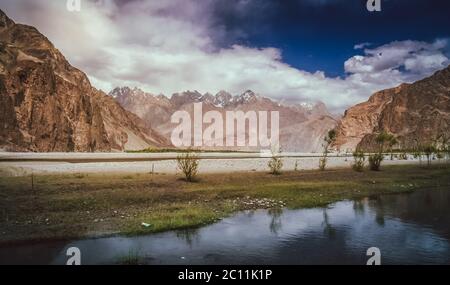 Panorama du parc national du centre de Karakorum Banque D'Images