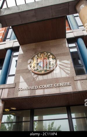 Signez au Combined court Center de Middlesbrough, Angleterre, Royaume-Uni Banque D'Images