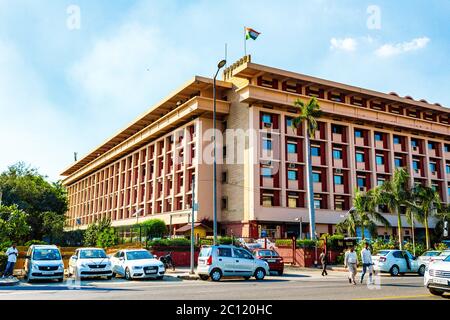 Ministère des chemins de fer ou bien connu sous le nom de chemins de fer indiens est l'une des unités du secteur public (UAP) restantes situées à New Delhi, Delhi, Inde. Banque D'Images