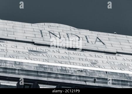 Mémorial de guerre de la porte de l'Inde situé à New Delhi, en Inde. India Gate est l'attraction touristique la plus populaire à visiter à New Delhi. New Delhi est la capitale. Banque D'Images