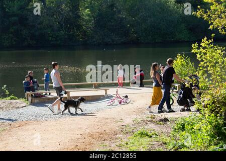 L'été au lac HIghams Park, Londres, Royaume-Uni Banque D'Images