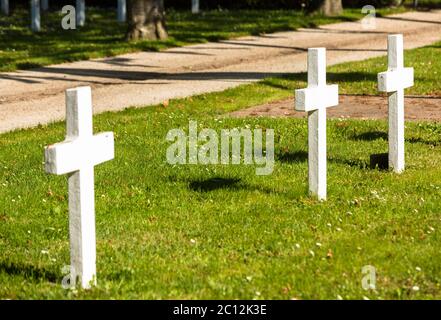 Tombes de soldats inconnus qui sont morts pour la France pendant la Seconde Guerre mondiale Banque D'Images