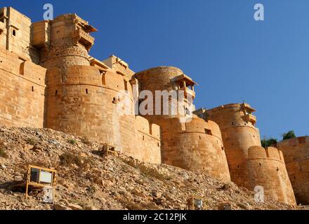 Or fort de Jaisalmer Banque D'Images