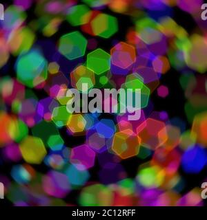 Abstract colorful bokeh background pattern illustration des effets design Banque D'Images