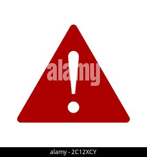 Panneau triangulaire Avertissement ou attention avec point d'exclamation. Image vectorielle. Illustration de Vecteur