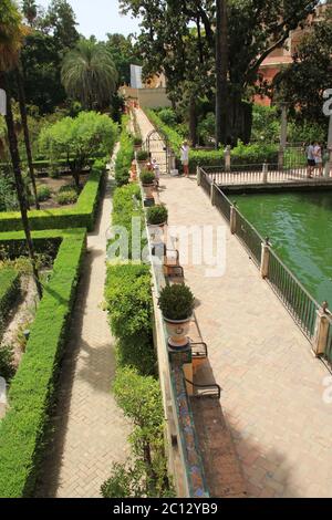 Royal Alcázar De Séville, Espagne Banque D'Images