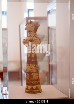 MILOS - GRÈCE, 14 JUILLET 2017 : expositions grecques anciennes du musée sur l'île de Milos, Grèce Banque D'Images