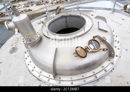 Installation de réservoirs d'équipement de technologie pharmaceutique Banque D'Images