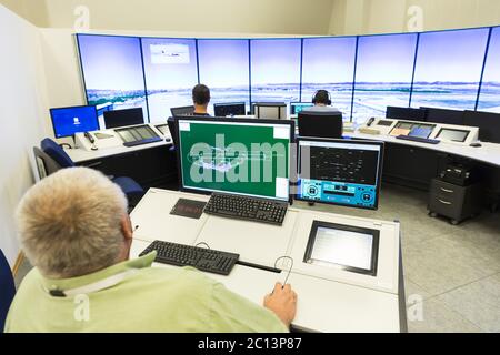 Contrôleur de l'autorité des services de trafic aérien Banque D'Images