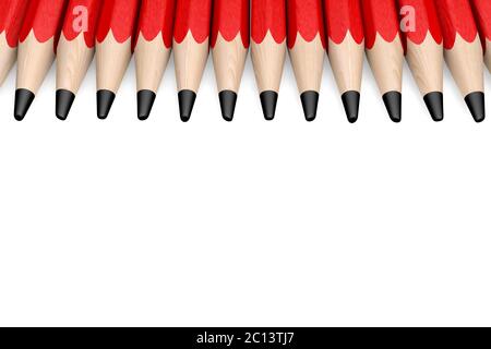 3d illustration crayons de couleur sur fond blanc Banque D'Images