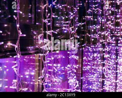 arrière-plan abstrait de noël des lumières de noël Banque D'Images