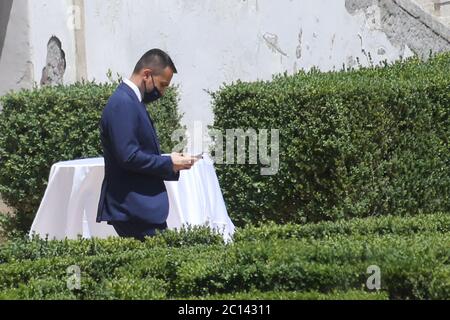 Roma, Italie. 13 juin 2020. ROMA, ITALIA 13 giugno 2020:Luigi Di Maio. Giuseppe Conte ha convecato gli Stati Generali a Villa Pamphili a Roma, per affrontare la grave crisi economica e sociale causata dalla pandemia Covid-19. Nel primo giorno l'incontro tra i ministri. Crédit : Agence de photo indépendante/Alamy Live News Banque D'Images