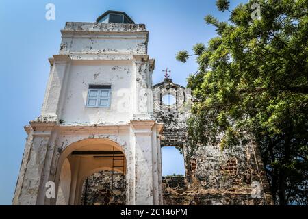 Ruines de St Pauls Malacca Malaisie Banque D'Images