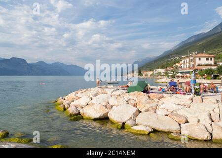 Castelletto di Brenzone, Lac de Garde, Italie Banque D'Images