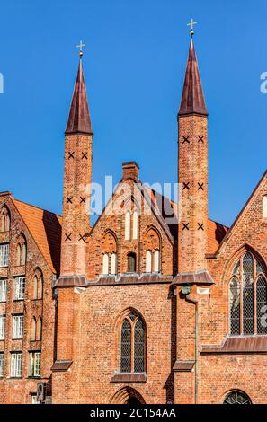 Hôpital de l'Esprit Saint dans la ville hanséatique de Lubeck Banque D'Images