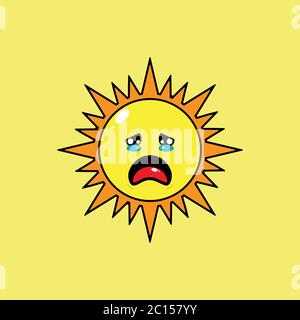 Cette illustration représente la mascotte du soleil. Cette illustration peut être utilisée pour divers besoins, tant commerciaux que éducatifs ou personnels. Illustration de Vecteur