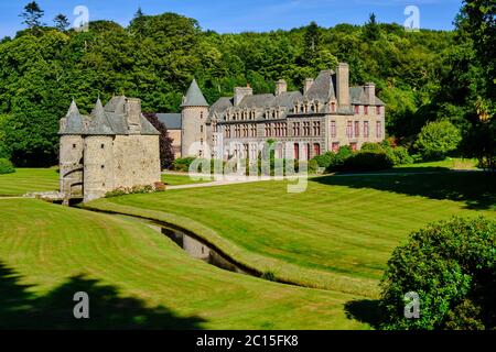 France, Normandie, département de la Manche, Urville-Nacqueville, château et parc de Nacqueville Banque D'Images