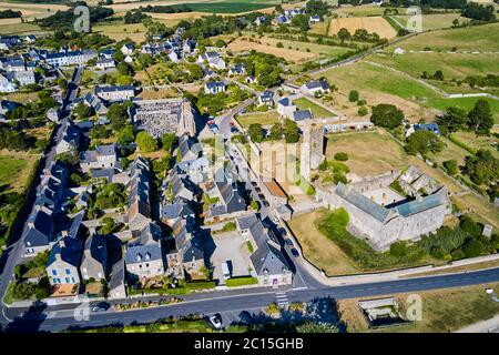 France, Normandie, Département de la Manche, Regnéville-sur-Mer, havre de Regnéville Banque D'Images