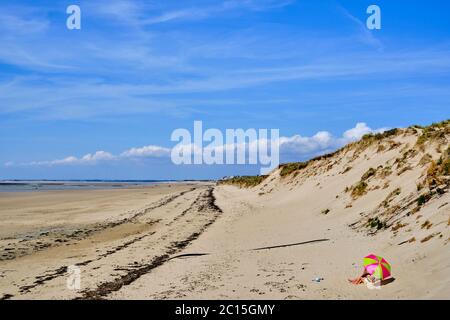 France, Normandie, Manche, Blainville-sur-Mer, la plage Banque D'Images