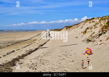 France, Normandie, Manche, Blainville-sur-Mer, la plage Banque D'Images