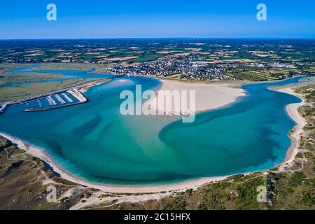 France, Normandie, Département de la Manche, Portbail, Portbail Haven Banque D'Images