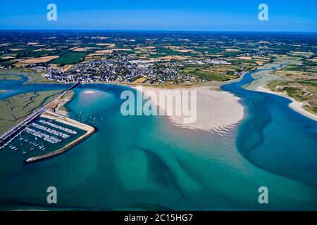 France, Normandie, Département de la Manche, Portbail, Portbail Haven Banque D'Images