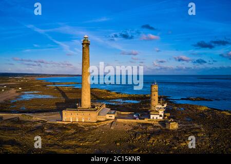 France, Normandie, département de la Manche, Cotentin, Gatteville-le-Phare ou Gatteville-Phare, le phare de Gatteville ou le phare de Gatteville-Barfl Banque D'Images