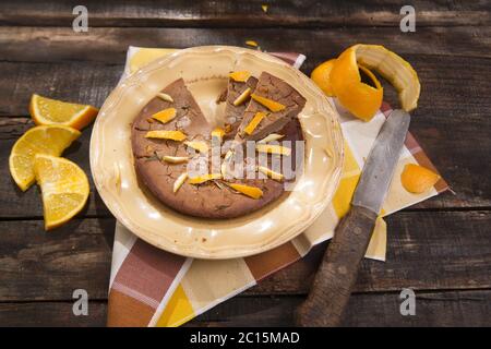 Gâteau à la farine de châtaignier Banque D'Images