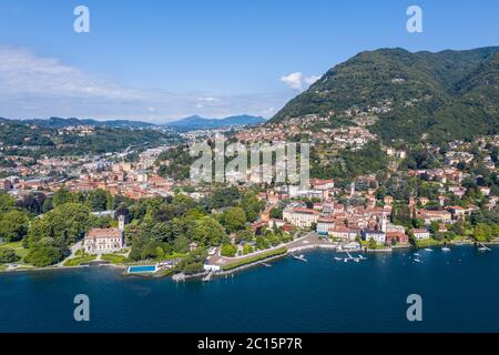 Village de Cernobbio. Lac de Côme en Italie. Banque D'Images