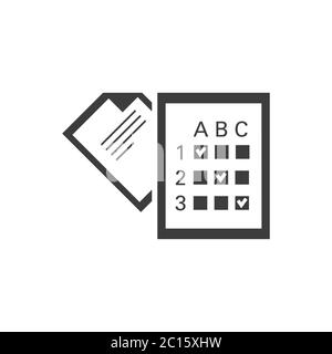 Icône de test à choix multiple Banque D'Images